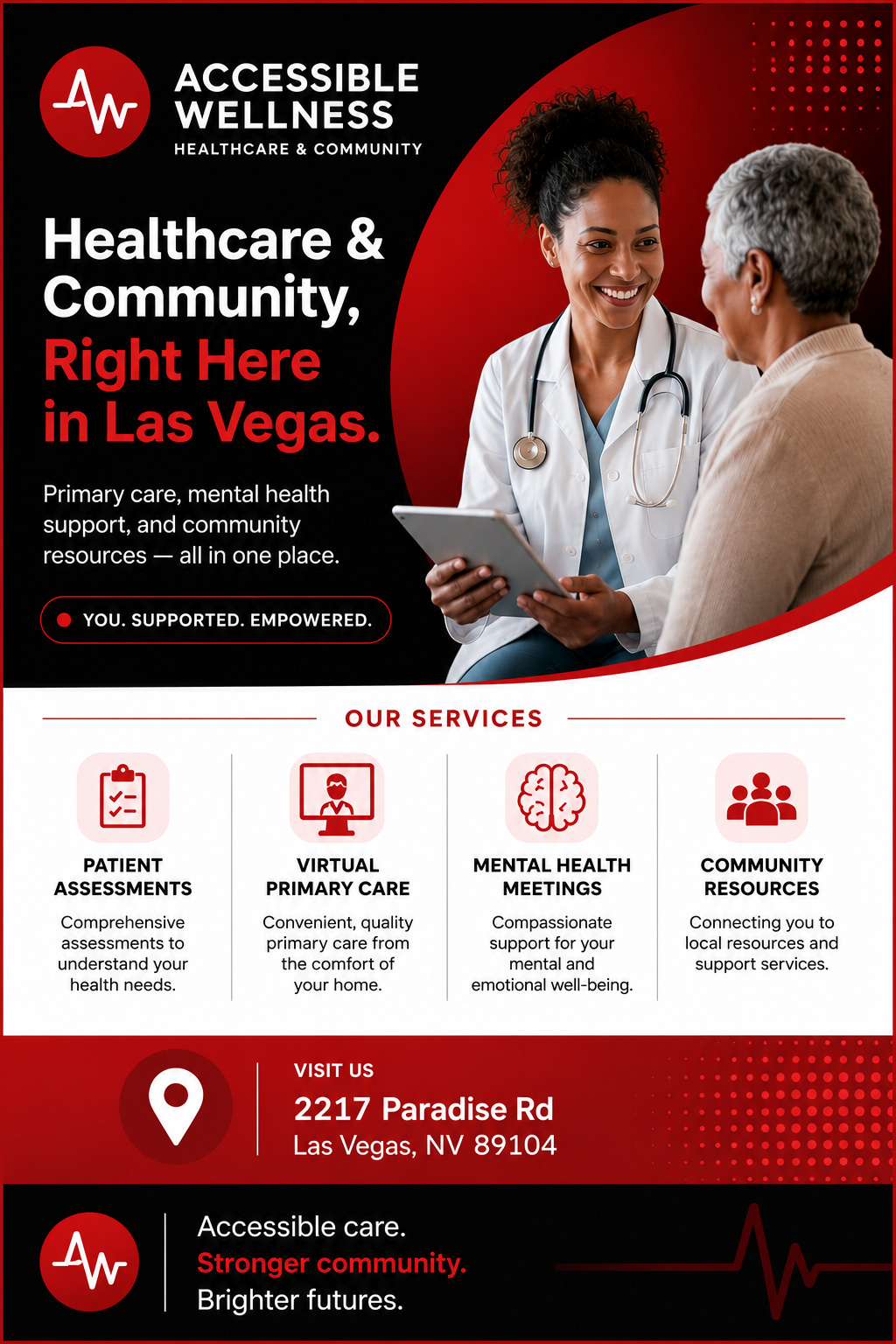 Accessible Wellness Healthcare & Community flyer
